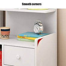 LICHUAN comodini comodini moderno e semplice comodino camera da letto comodino con 2 cassetti per soggiorno, libreria da ufficio, libreria, tavolino bianco caldo, facile da montare.