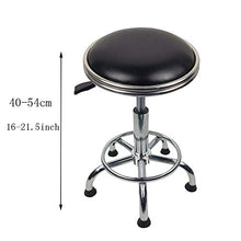 ABBD Piccolo Sgabello Rotondo Regolabile in Altezza Bar, Sgabello da Lavoro Sedia da Cucina per Ufficio da Laboratorio Sedia Girevole Sgabello ergonomico per la Reception per Gli Ospiti-Black