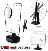 Specchio cosmetico Specchio Trucco Specchio Vanity con luci a LED Touch Screen Dimmerabile 10x Ingrandimento Spot Specchi 180 Rotazione Girevole Specchio Cosmetico