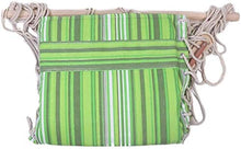 FDSZ Sedia a Sospensione in Tela di Cotone, Tela a Righe a Colori Portatile con Spugna e Pedale Sedia a Sospensione Spugna, Sedia all'aperto per Interni ed Esterni