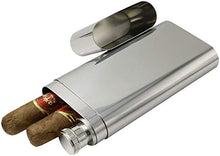 GWZZ Doppio Cigar Humidor Tubo ispessite in Acciaio Inox Fumo Set Regalo di Festa Comodo da trasportare Humidor Regalo Creativo,Metallic