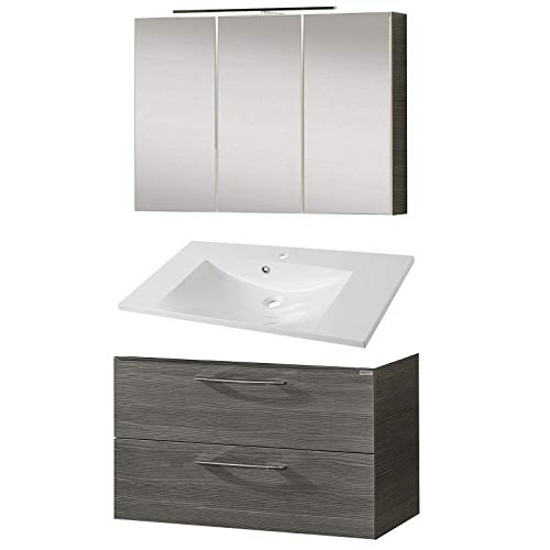Fackelmann Set di mobili da Bagno vadea Mobiletto da Bagno/lavabo/Specchio