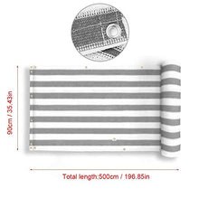 JHFSW Balcone Privacy Screen Bianco Grigio recinto Deck Ombra Vela Yard Copertura Anti-UV di Protezione del Vento