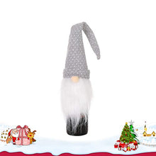 Amosfun Coperchio per Bottiglia di Vino di Natale Svedese Babbo Natale Bottiglia di Vino Topper Cappello Decorazione di Natale rifornimenti del Partito Grigio