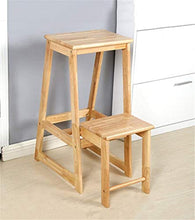 Mirui Sgabello Legno Folding Passo Sgabello Sgabello Scala Domestica scaletta Pieghevole di Legno di Gomma a Doppio Uso Multifunzionale Risparmiare Spazio, Peso 120kg Bearing