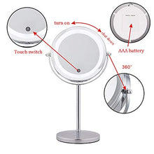 Specchio Ingranditore 10x Da Viaggio,Specchi Da Tavolo,specchio Ingranditore Con Luce Led,specchio Ingranditore Caricamento Continuo Della Batteria Con Rotazione a 360 ° Dello Specchio Antiappannament