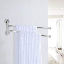 Portasciugamani a parete per bagno inclinabile Scaffale portasciugamani girevole (2 bracci)