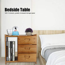 Fournyaa Comodino, Comodo, Semplice e Moderno Comodino, Naturale, Tavolo da Camera, Durevole, Mini, per Soggiorno, Libri, Camera da Letto, Strumenti,