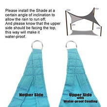 Xingkee Tenda A Vela Impermeabile Rettangolare 2 x 5m, Parasole E Protezione Raggi UV, per Esterni, Cortile, Giardino Grigio