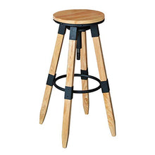 Sedia Con Sgabello Alto Regolabile, Sgabelli Da Bar Nordici in Legno Massello Le Sedie Da Bar Per Il Tempo Libero A Casa Possono Essere Utilizzate in Armadietti Da Cucina, Ristoranti,Wood color