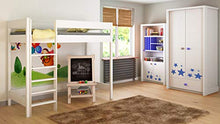Children's Beds Home Letti a soppalco per Bambini Bambini Junior Senza Materasso Incluso (200x90, Bianco)