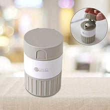 Basisago - Custodia per pillole e taglierina per macinare medicina e medicina con lama in acciaio inox, per piccole pillole, design aggiornato ad alta sicurezza
