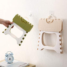 DDZHE Sgabello Pieghevole con Gradino, Sgabello Pieghevole per Bambini con Manico, Sgabello da Bagno in plastica Antiscivolo (27 * 23,5 * 23 cm)