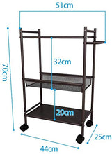 Knoijijuo Trolley Kitchen Carrello di Servizio di acquisto sulla mensola Isola Bagagli A Partire da 3 Livelli, rotelle bloccabili, D'carrelli Esterni con Maniglia,Grigio