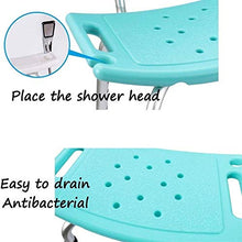 Adesign Sgabelli da Bagno, sedie a Doccia Antiscivolo, con braccioli addensati e Schienale, Adatto per disabili, Anziani, incinti e obesi