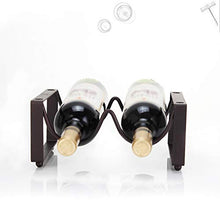 Portabottiglie in ferro da stiro, 2 strati U Space Wine Holder Rack,Salvaspazio supporto da banco per vino rosso o bianco 1 strato 2 bottiglie