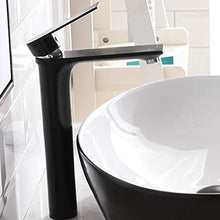 Lavandini bagno Lavelli da Bagno Lavabo in Ceramica Nero Home Creativo Lavabo da appoggio sopra con Presa Acqua Mobili da Bagno Regalo Tondo (Color : Black, Size : 62x41.5x14cm)