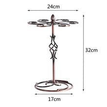 LXH-SH Cremagliera del Vino Titolare Nana Vino Calici Hanger, Elegante Iron & Wine Cup Stendino Vino Calici Stand con 6 Ganci 17x24x32cm scaffali Vino contatore