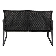 Aktive 61009 - Set di mobili da Giardino in Rattan Sintetico: Divano(114x58x84) + 2 poltrone (57,5x58x84) + Tavolo (71x41x39)