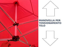 Gazebo Pieghevole 3x3m Alluminio piantone Esagonale Telo Rivestito PVC con Laterali