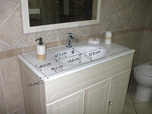 Mobile Bagno a Terra Ines decapè cm 90 con Specchio, Applique e lavabo