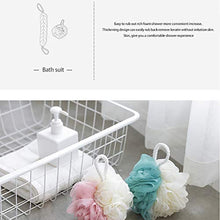 Delaspe - Set di spugna da bagno per doccia con sfera di spugna, adatto per il bagno di famiglia