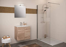 Allibert Mobili da Bagno Set Sottopensile 60 cm Lavabo Lavandino Specchio senza Maniglie