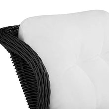 TecTake 800759 Set in Rattan, 2X Poltrone 2X Poggiapiedi 1x Tavolo, Inossidabile, Resistente alle intemperie, incl. Cuscini - Disponibile in Diversi Colori (Nero | No. 403350)