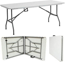 Tavolo da campeggio Tavolo pieghevole portatile portatile rettangolo per catering per esterni indoor Camping Trestle Picnic Garden Patio BBQ Party, 4ft Tavolo pieghevole multifunzionale ( Size : 4FT )