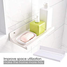 Mensola da bagno con ventosa ecologica super forte, senza bisogno di trapano e chiodi, in plastica ABS, facile da installare