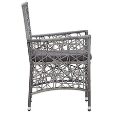 Festnight 2 pz Sedie da Esterno con Cuscini in Polyrattan Poltrone da Giardino 58 x 61 x 88 cm per Giardino Spiaggia Balcone Colore Grigio