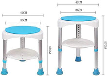 Sgabelli da Doccia Rotondi Regolabili in Altezza Sgabello da Bagno Antiscivolo Sedile Girevole Sgabello da Bagno per Doccia Portante 160 kg 0109