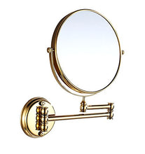 Eridanus Specchio Trucco da Bagno Parete Normale Specchio e Ingrandimento 3X Cosmetico da Trucco Adatto Girevole a 360° Estensibile Retroilluminato Bilaterale per Camera da Letto, Desktop Oro