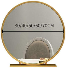 PYROJEWEL. Nordic Ferro battuto Single-Sided Specchio Rotondo Desktop Desktop Camera Principessa vestirsi Specchio di Bellezza (Colore: Nero, Dimensione: 30cm)