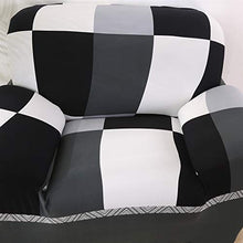 Morbuy Copridivano Copridivano Elasticizzato Fodera Copridivani Universale per Divano con Corda Fissa Sofa Protettore Copertura Divano Antiscivolo (4 posti,Bianco e Nero)