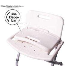 ONVAYA® sgabello da bagno 150kg | sgabello da doccia | sedile da doccia | sedia da doccia | bianco con schienale