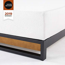 ZINUS Telaio da letto Suzanne 15 cm in metallo e legno | Supporto per doghe in legno | Facile da montare | 140 x 190 cm| Castagna