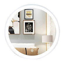 Specchio rotondo a LED Specchio per il trucco a parete Smart Touch Oro / bianco Camera da letto per la casa Bagno Specchio per il trucco Diametro 30 cm / 40 cm Specchio ad alta definizione