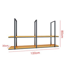Mensola a soffitto Portabottiglie Per Vino Da Soffitto, Scaffali Galleggianti A 2 Livelli Per Casa Industriale Scaffale Divisorio In Legno, Sospeso, Per Cucina, Ristorante, Bar ( Size : 120*30*80cm )