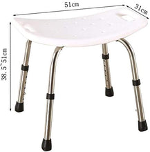 TUHFG Sgabello per Doccia Sgabello da Doccia Altezza Sgabello da Doccia Regolabile, Sgabello da Bagno Portatile Bagno in Lega di Alluminio Sedia da Bagno Bianca