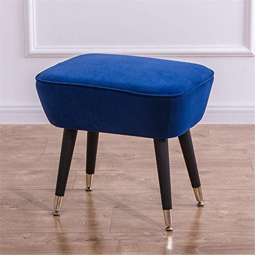 EXCLVEA Sedile per Trucco per Camera da Letto Velvet ottomano Piede feci morbide Compact Sgabello Riempito con Legno Leg Grande for Il Soggiorno e la Camera da Letto dei Bambini