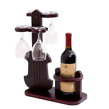 FAGavin Upside Down Red Wine Bottle Rack Calice Vino portabottiglie in Vetro Stile Violino Elegante Decorazione Rack