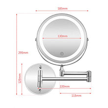 A Parete Vanity Specchi, LED 10X di Ingrandimento dello Specchio di Trucco Bagno Montaggio A Parete Specchio Ruotabile di 360 ° Specchio