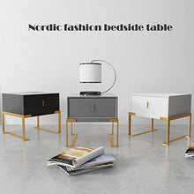 YLCJ Comodino Moda nordica, tavolino Laterale colorato, tavolino per Camera da Letto, Soggiorno, Completamente assemblato, Impermeabile Facile da Pulire, 45 * 40 * 52 cm-Grigio