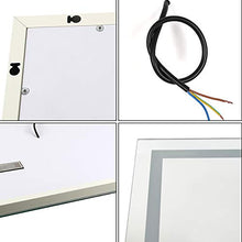 Flyelf 600x800mm Specchio da Parete da Bagno, con Due Altoparlanti Bluetooth, Controllo Tattile Illuminato Dimmerabile