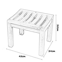 CLJ-LJ Doccia Bagno banco sgabelli di Legno Doccia Sedile Sgabello Cambiare Le Scarpe Sgabello for Anziani disabili Anti-Slip Heavy Duty Doccia Bagno Max.250kg (42 * 34 * 35cm) Sgabello Bagno, Bagno