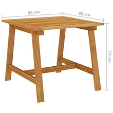 FAMIROSA Tavolo da Pranzo da Giardino 88x88x74 cm in Massello di Acacia