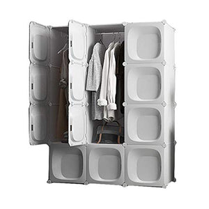 Kiki - Armadietto portatile per armadio, guardaroba, camera da letto, armadio, armadi per camera da letto, armadi (nero, bianco), armadietto (colore: nero, dimensioni: 111 cm)
