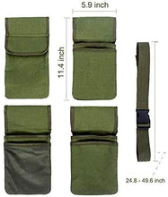 Namvo Borsa porta attrezzi da giardino con tasche, borsa in tela da giardino, kit di accessori da giardinaggio cintura portautensili (verde)