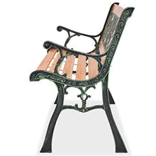 vidaXL Panchina da Giardino XL con Schienale con Rose Ghisa Panca per Esterni